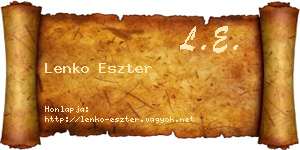 Lenko Eszter névjegykártya